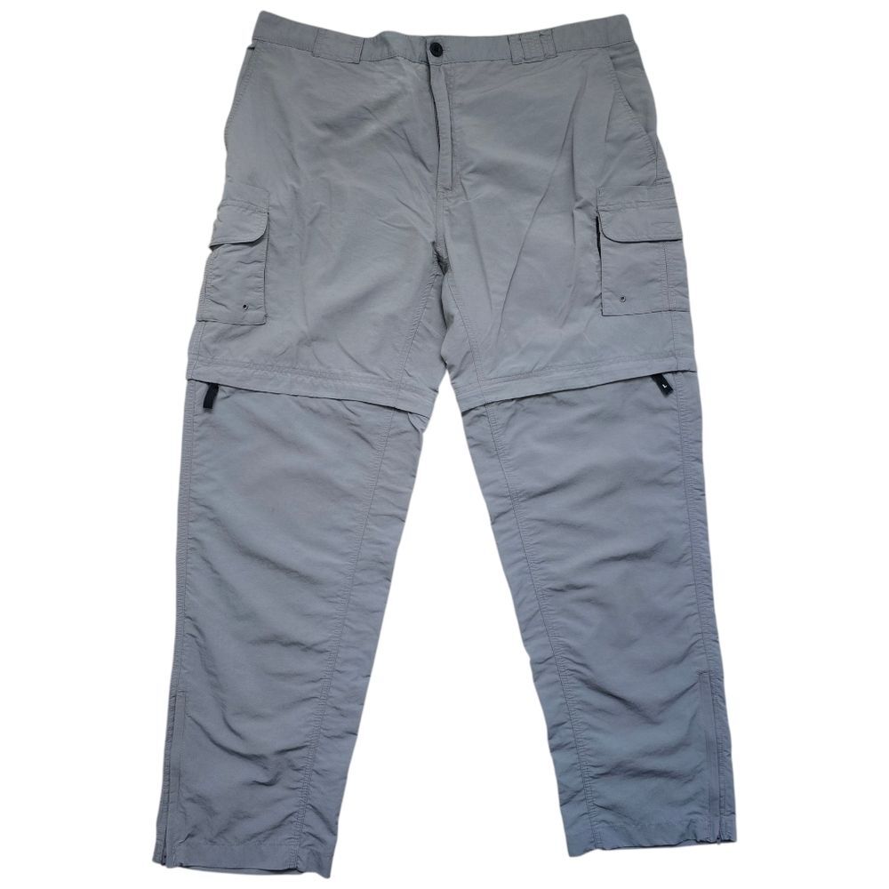 Magellan Outdoors Gray Cargo Pants Zip Off Size 2XL Fish Gear Water Repellent